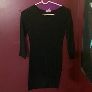 Long tight black dress